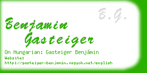 benjamin gasteiger business card